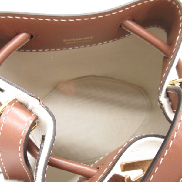 2101217964968 2 Burberry Canvas Leather 2Way Shoulder Bag White Brown