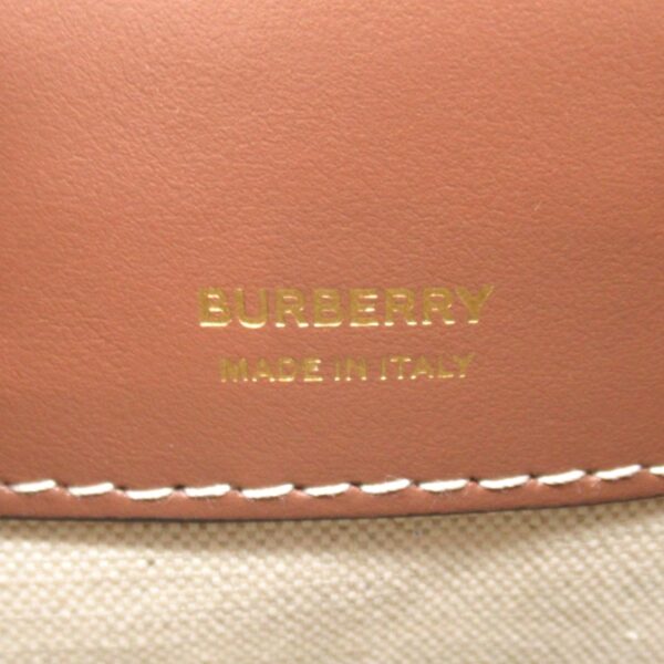 2101217964968 3 Burberry Canvas Leather 2Way Shoulder Bag White Brown