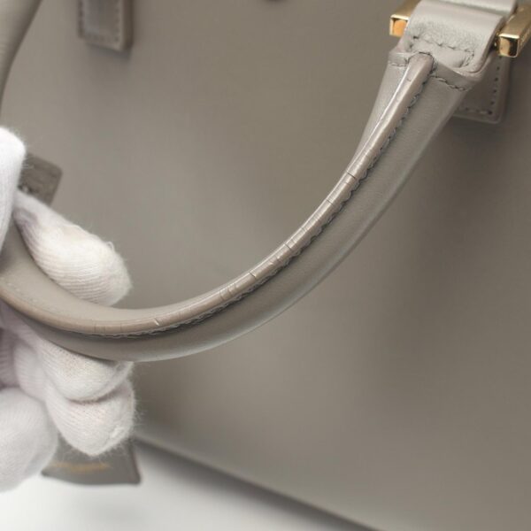 2101217970716 5 Yves Saint Laurent Ysl Line Baby Monogram Leather Handbag Gray