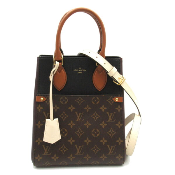 2101217972598 1 Louis Vuitton Fold Tote MM Monogram 2 Way Shoulder Bag Brown