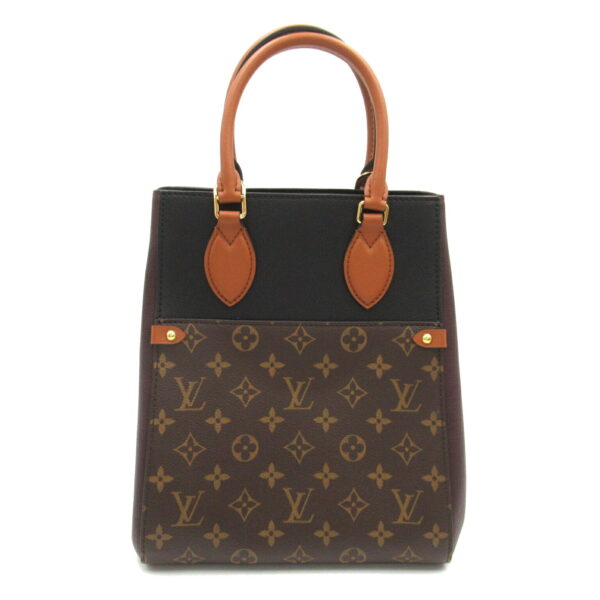 2101217972598 2 Louis Vuitton Fold Tote MM Monogram 2 Way Shoulder Bag Brown