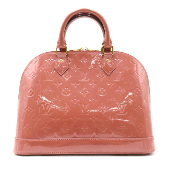 2101217977395 2 Louis Vuitton Alma Vernis Patent Handbag Pink