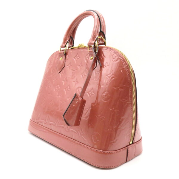 2101217977395 3 Louis Vuitton Alma Vernis Patent Handbag Pink