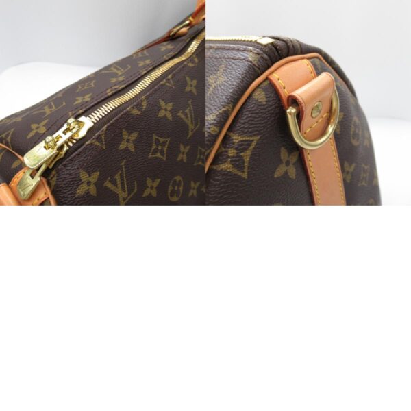 2101217980517 13c Louis Vuitton Keepall Bandouliere 55 Monogram Bag Brown