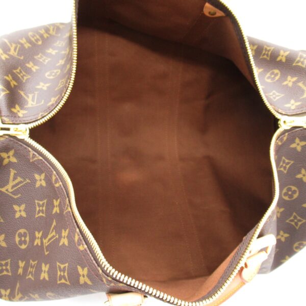 2101217980517 2 Louis Vuitton Keepall Bandouliere 55 Monogram Bag Brown