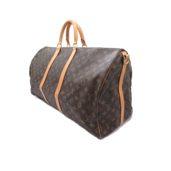 2101217980517 4 Louis Vuitton Keepall Bandouliere 55 Monogram Bag Brown