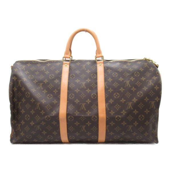 2101217980517 5 Louis Vuitton Keepall Bandouliere 55 Monogram Bag Brown