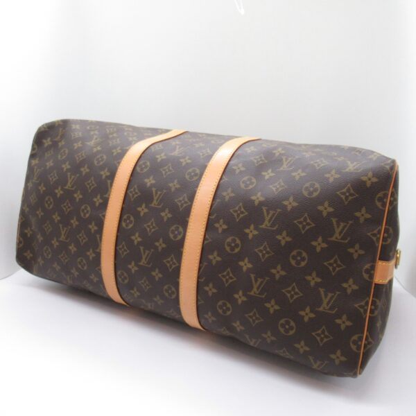 2101217980517 6 Louis Vuitton Keepall Bandouliere 55 Monogram Bag Brown