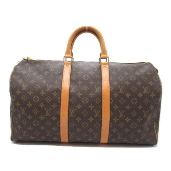 2101217980791 3 Louis Vuitton Keepall 50 Monogram Bag Brown