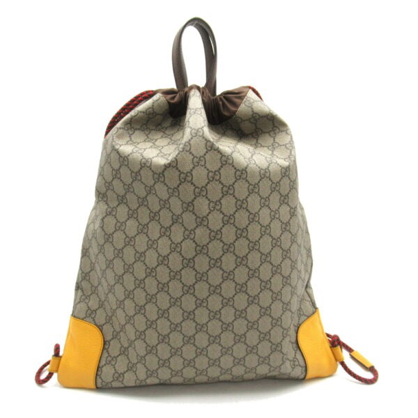 2101217981460 2 Gucci Drawstring Gg Supreme Rucksack Beige