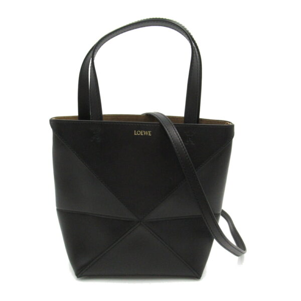 2101217986861 1 Loewe Puzzle Fold Mini Lambskin 2Way Shoulder Bag Black