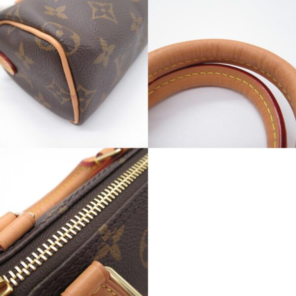 2101217989190 10c Louis Vuitton Nano Speedy Monogram 2 Way Shoulder Bag Brown