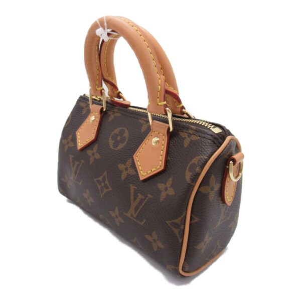 2101217989190 6 Louis Vuitton Nano Speedy Monogram 2 Way Shoulder Bag Brown