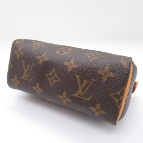 2101217989190 8 Louis Vuitton Nano Speedy Monogram 2 Way Shoulder Bag Brown