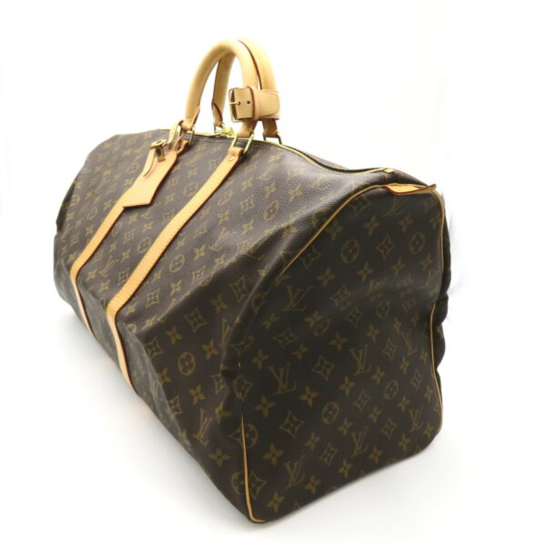 2101217989442 3 Louis Vuitton Keepall 55 Monogram Bag Brown