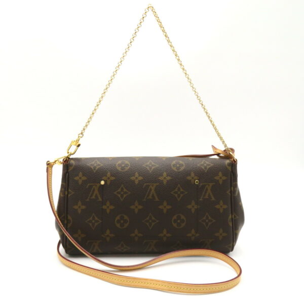 2101217990073 2 Louis Vuitton Favorite MM Monogram Shoulder Bag Brown