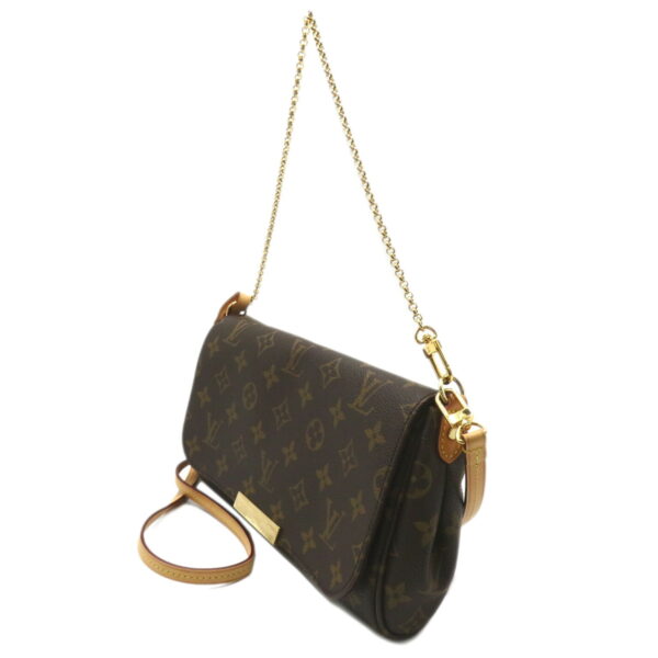 2101217990073 3 Louis Vuitton Favorite MM Monogram Shoulder Bag Brown