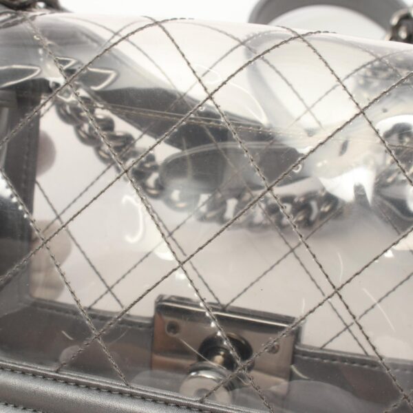 2101217990691 5 CHANEL Boy Chanel Shoulder Bag Vinyl Lambskin Clear