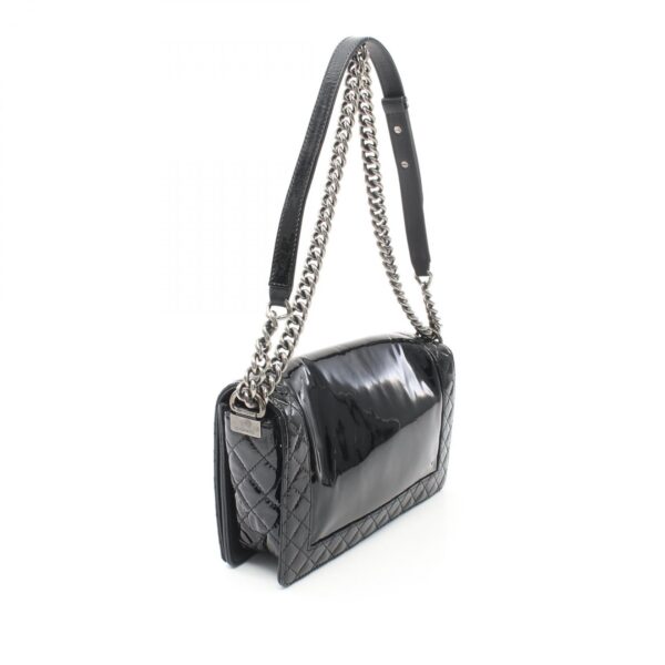 2101217990707 2 CHANEL Boy Chanel Shoulder Bag Patent Leather Black