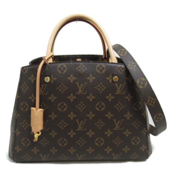 2101218004564 2 Louis Vuitton Montaigne MM Monogram Tote Bag Brown