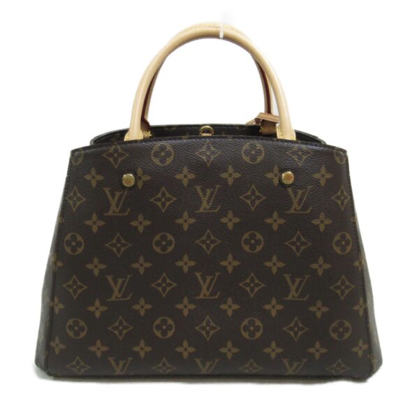 2101218004564 3 Louis Vuitton Montaigne MM Monogram Tote Bag Brown