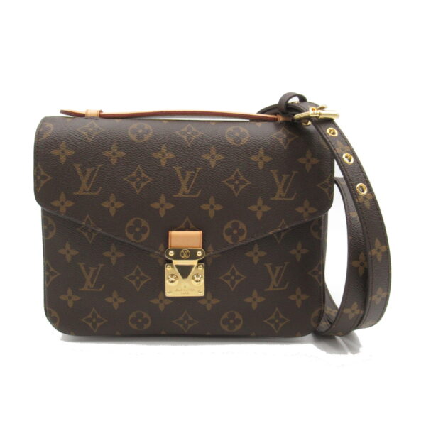 2101218004663 1 Louis Vuitton Pochette Metis MM Monogram 2 Way Shoulder Bag Brown