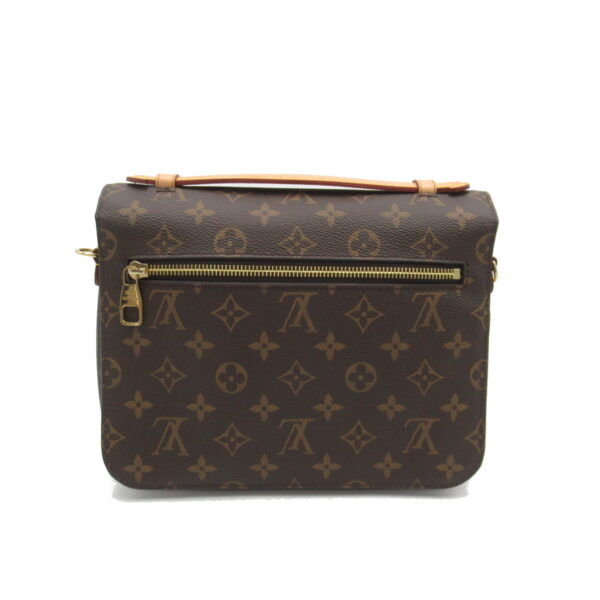 2101218004663 2 Louis Vuitton Pochette Metis MM Monogram 2 Way Shoulder Bag Brown