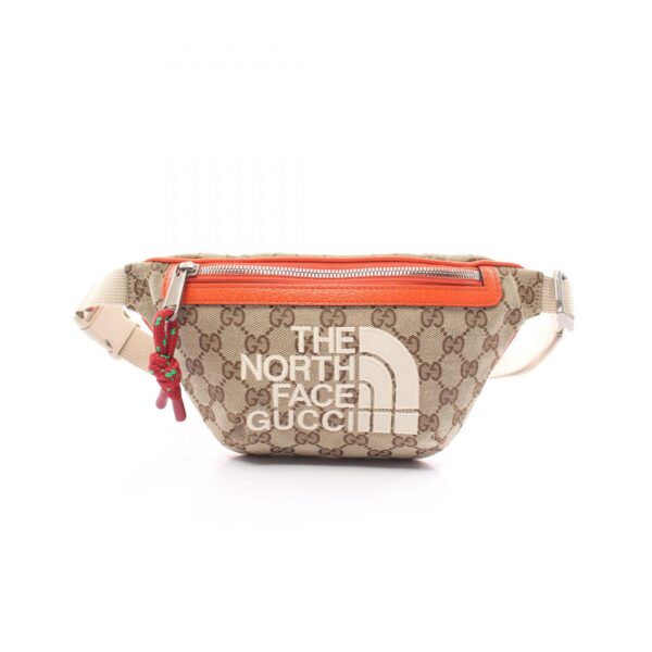 2101218023480 1 Gucci The North Face Gg Waist Bag Beige