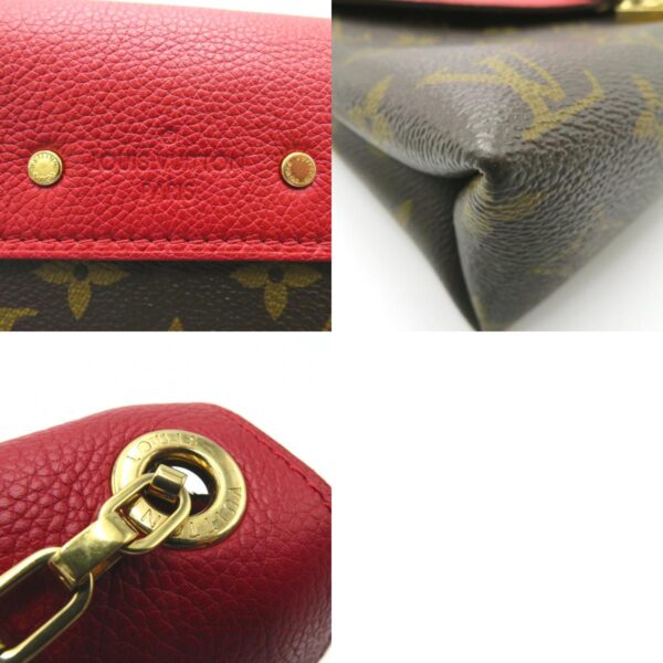 2101218055252 13c Louis Vuitton Pallas Chain Shoulder Bag Monogram Brown Red