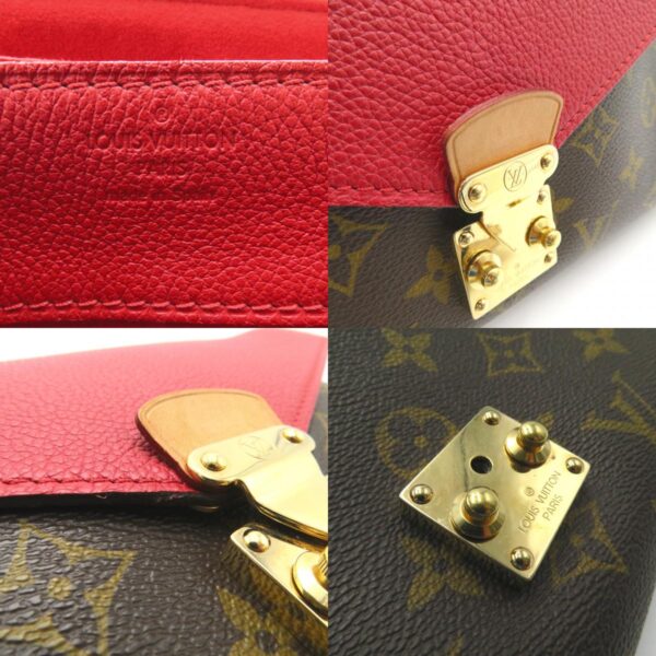 2101218055252 9c Louis Vuitton Pallas Chain Shoulder Bag Monogram Brown Red