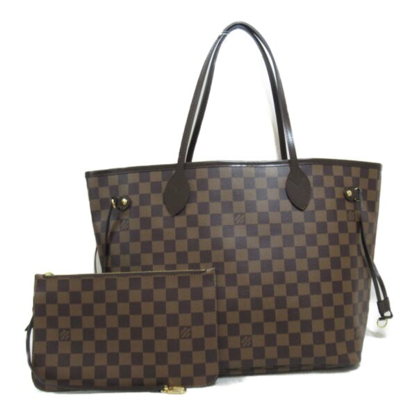 2101218055856 2 Louis Vuitton Neverfull MM Tote Bag Damier Brown