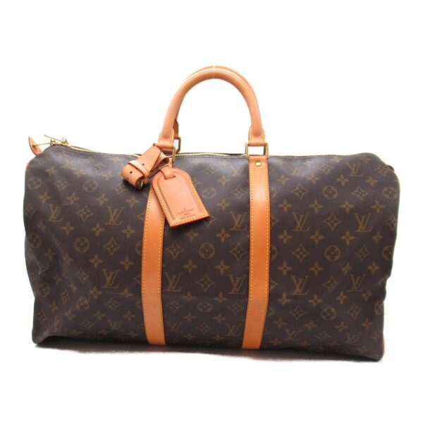 2101218056884 3 Louis Vuitton Keepall 50 Bag Monogram Brown