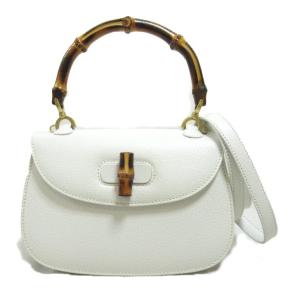 2101218058765 2 Gucci Bamboo Shoulder Bag White