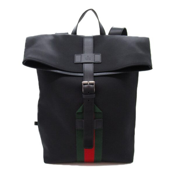 2101218059717 4 Gucci Sherry Line Nylon Rucksack Black