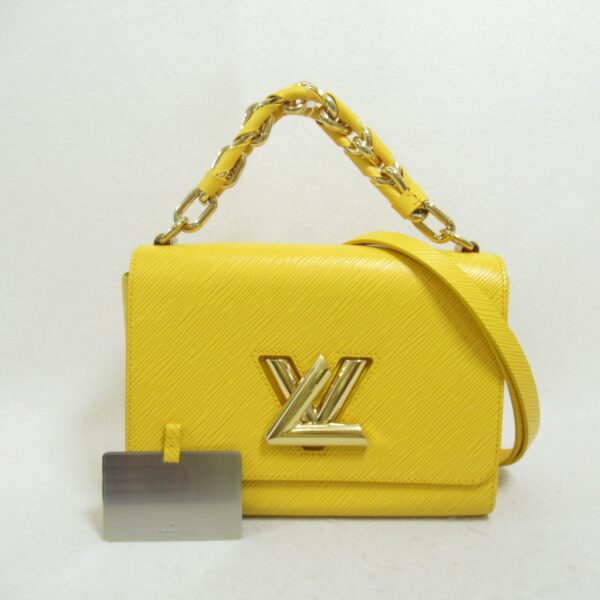 2101218060713 2 Louis Vuitton Twist MM 2WAY Shoulder Bag Epi Yellow