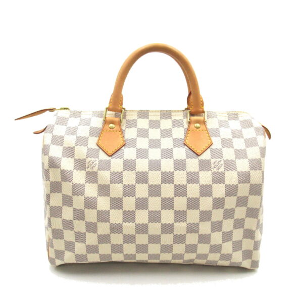 2101218066319 2 Louis Vuitton Speedy 30 Handbag Damier Azur White