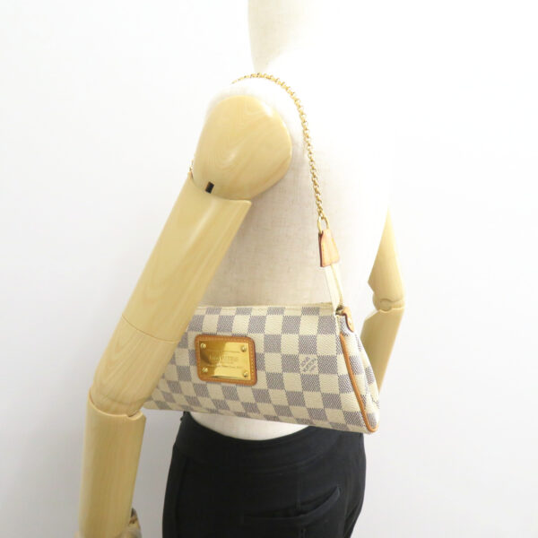 2101218066531 5 Louis Vuitton Eva Shoulder Bag Damier Azur White