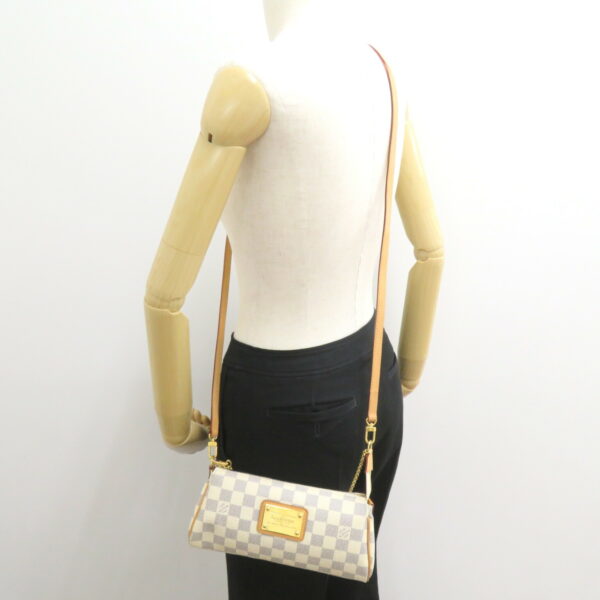 2101218066531 6 Louis Vuitton Eva Shoulder Bag Damier Azur White