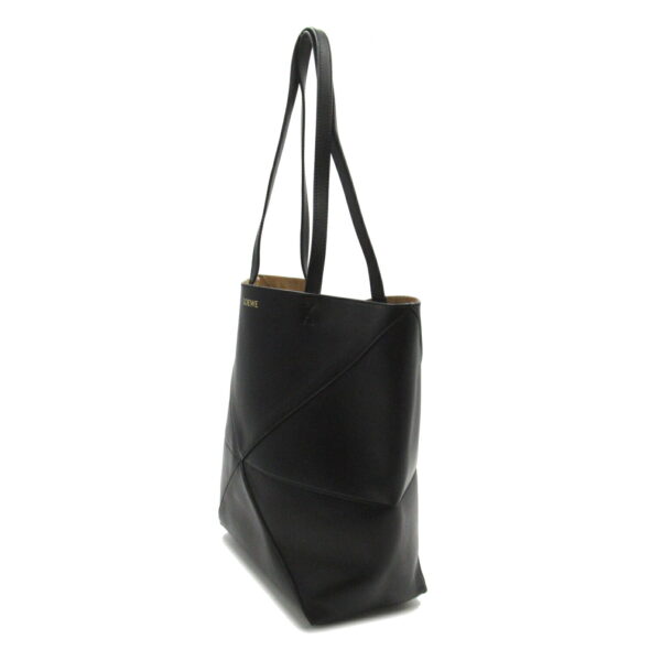 2101218068375 3 Loewe Puzzle Fold Leather Tote Bag Black