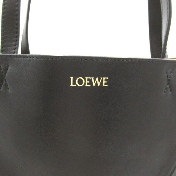 2101218068375 8 Loewe Puzzle Fold Leather Tote Bag Black