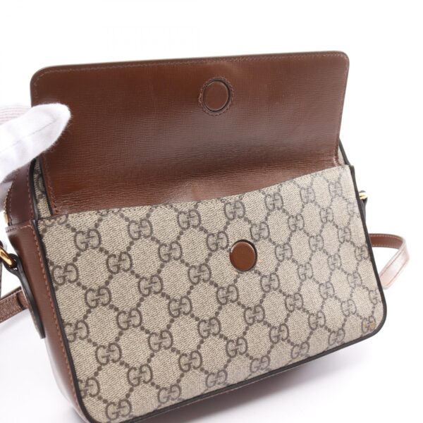 2101218068467 8 Gucci Horsebit 1955 Small GG Supreme Shoulder Bag Beige Brown