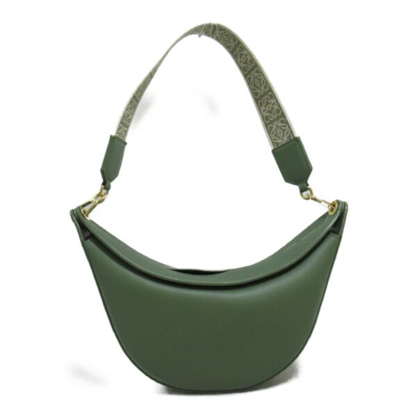 2101218071382 2 Loewe Luna Lambskin Shoulder Bag Green