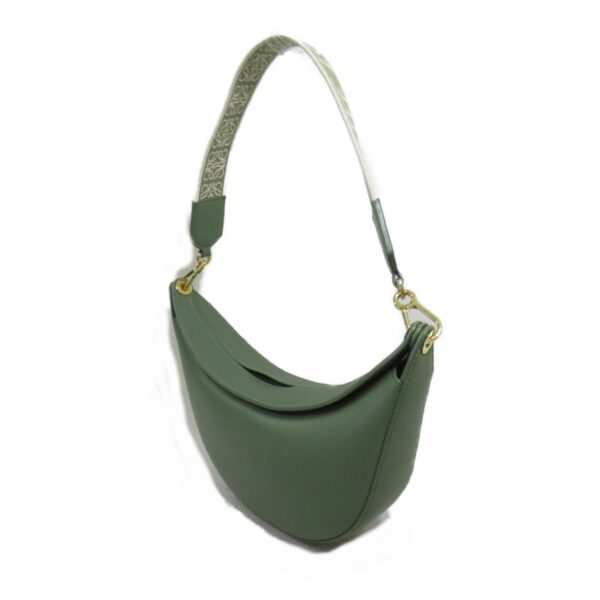 2101218071382 4 Loewe Luna Lambskin Shoulder Bag Green