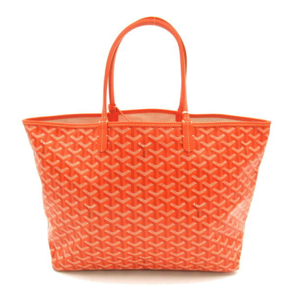 2101218071733 3 Goyard Saint Louis Pm Canvas Leather Tote Bag Orange