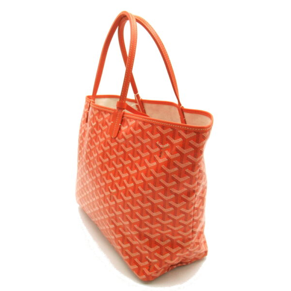 2101218071733 4 Goyard Saint Louis Pm Canvas Leather Tote Bag Orange