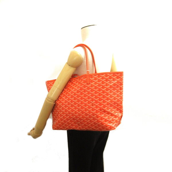 2101218071733 6 Goyard Saint Louis Pm Canvas Leather Tote Bag Orange