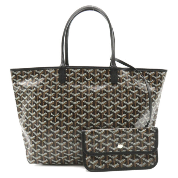 2101218071764 1 Goyard Saint Louis Pm Canvas Tote Bag Black