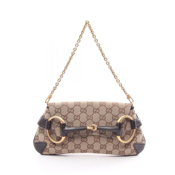 2101218079784 1 Gucci Horsebit GG Handbag Beige Brown