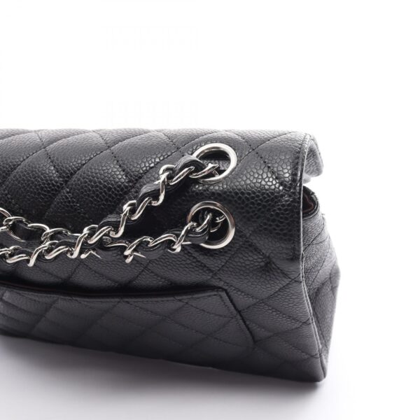 2101218079807 9 CHANEL Matelasse Double Flap Shoulder Bag Caviar Skin Black