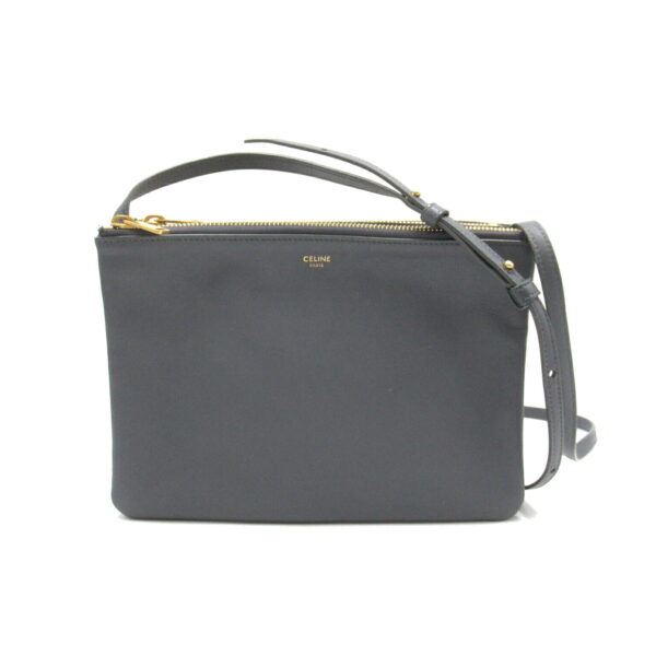 2101218083897 1 Celine Trio Lambskin Shoulder Bag Gray